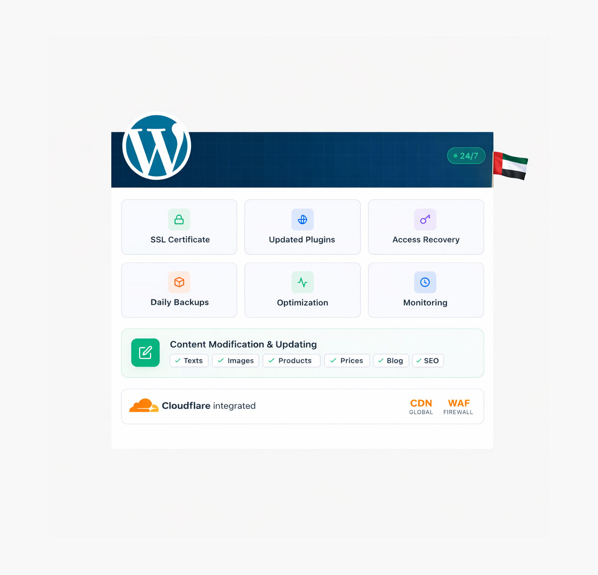 WordPress maintenance service in the UAE